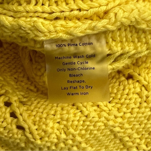 Talbots Open Stitch V Neck Button Down Pima Cotton Cable Knit Cardigan 1X - Picture 6 of 10